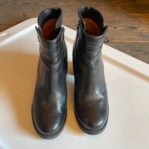 Size 6 Frye black leather booties
